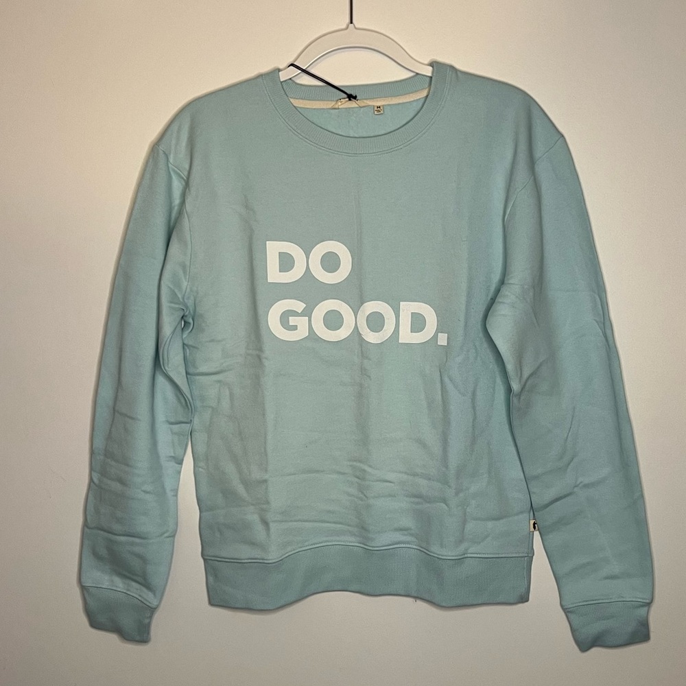 cotopaxi Light Blue "DO GOOD." Crewneck Sweatshirt
